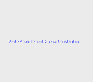 Vente Appartement F3 Alger